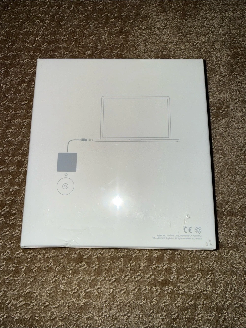 Apple USB SuperDrive External Optical Drive - White & Silver